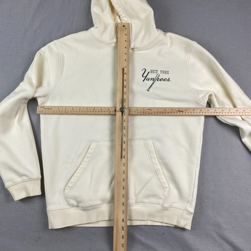 New York Yankees New Era Hoodie Large Cream Embroidered big logo - Picture 13 of 16